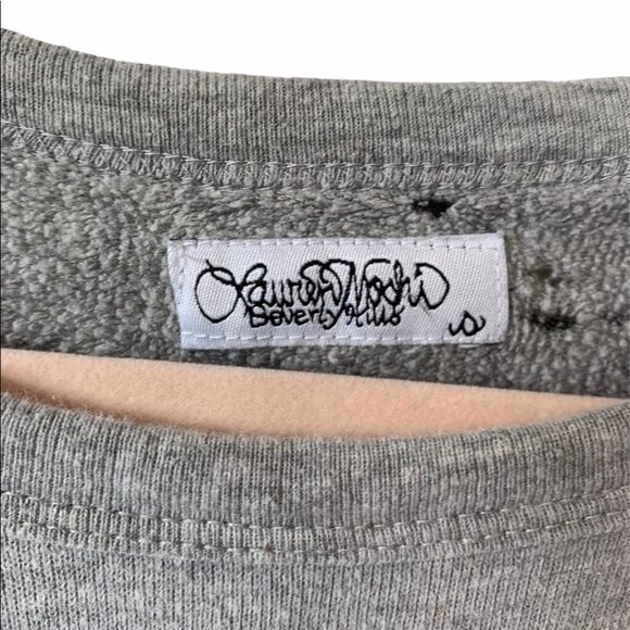 Lauren Moshi Gray Ripped Sweater - Picture 4 of 8